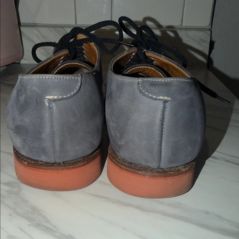 Cole Haan Gray Suede Oxford Shoes with Black Laces